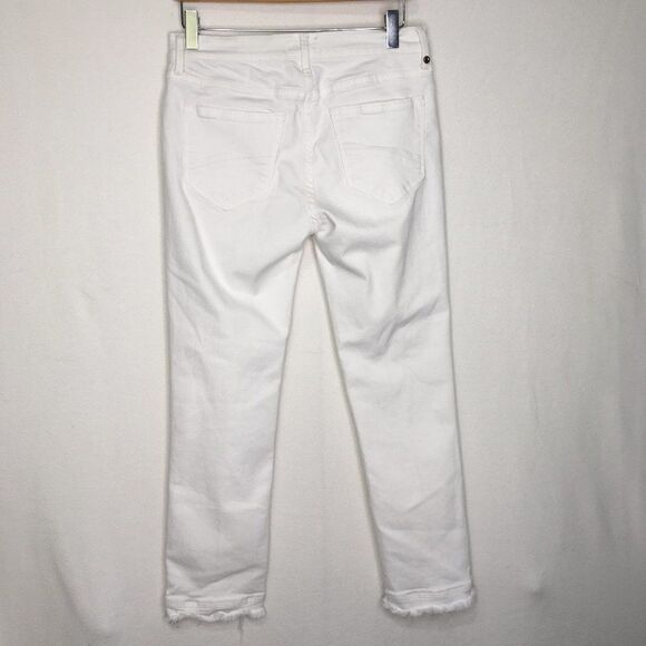Driftwood Candace White Raw Hem Crop Jean Size 26 - Picture 8 of 13